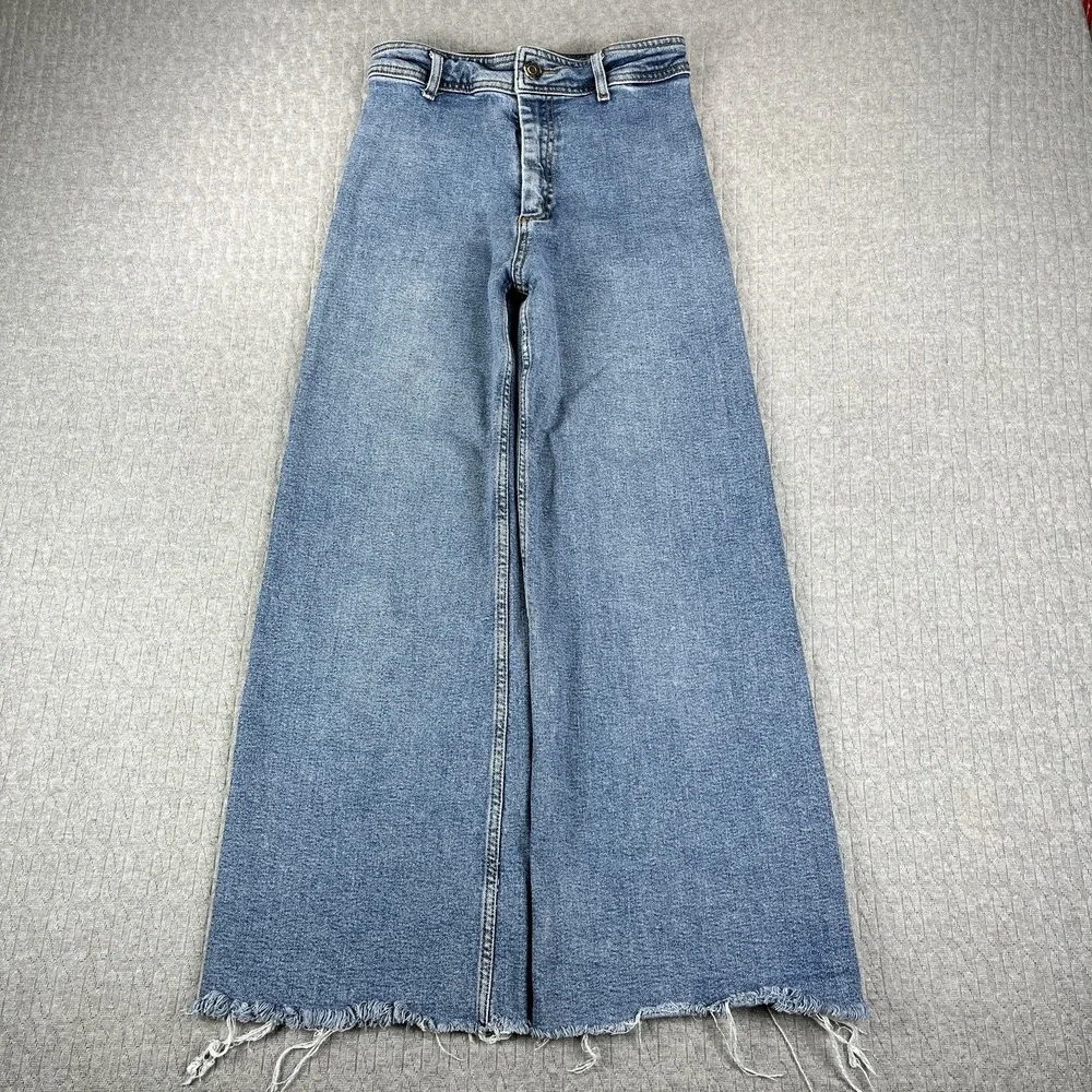 Zara Blue Flare & Wide Leg Jeans - Picture 1 of 9